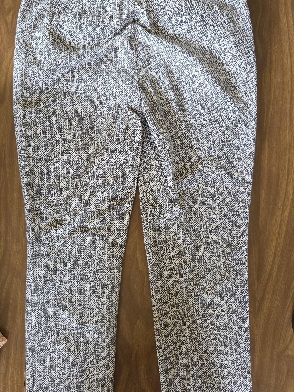 Katherine Barclay Black and White Micro-Pattern Dress Pants